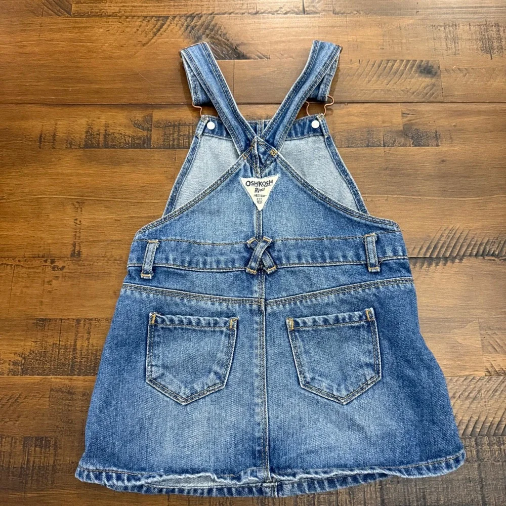 OshKosh Girls Denim‎ Jumper with Heart Vestback size 3T